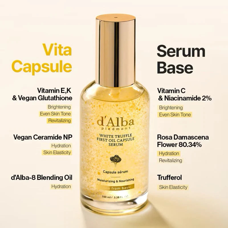 d'Alba White Ruffle First Oil Capsule Serum, 100ml