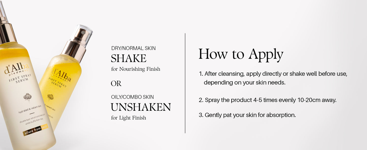 d'Alba White Truffle First Spray Serum – 100ml
